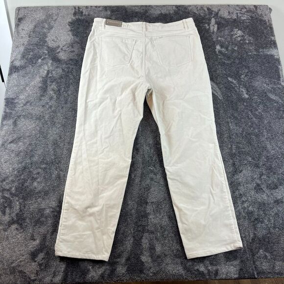 Soft Surroundings Velour White Jeans Fly Front Straight Leg Women's 18 NWT - Picture 9 of 12